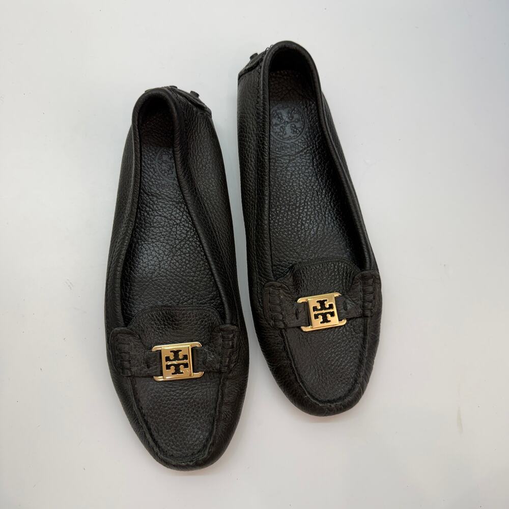 Tory Burch Black Kendrick Driving Loafers 9.5